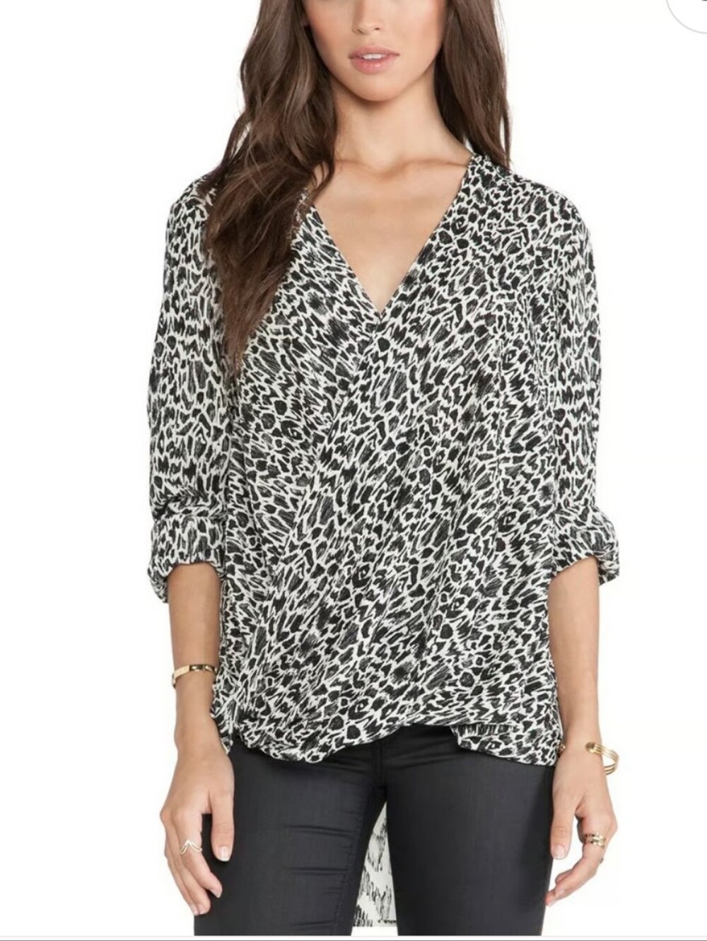 Derek Lam Silk Drape Wrap Blouse Sz Crosby 10